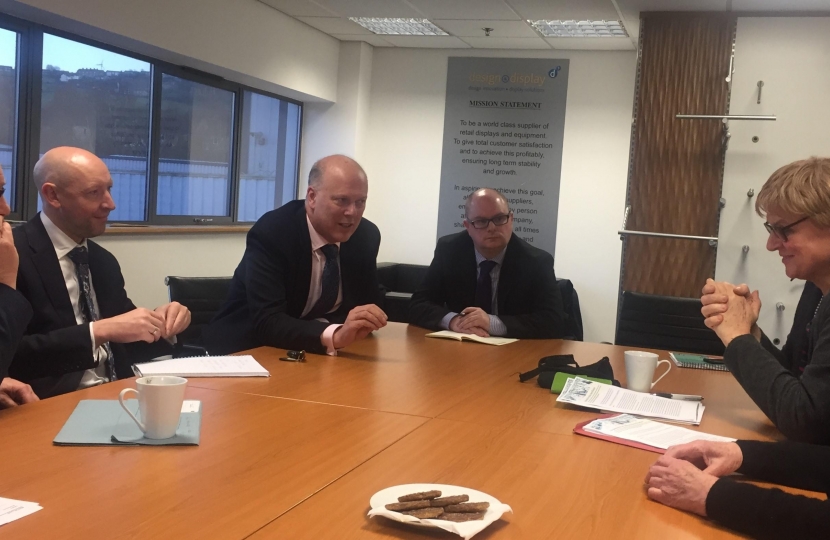 Discussing progress on Elland Station with the Transport Secretary
