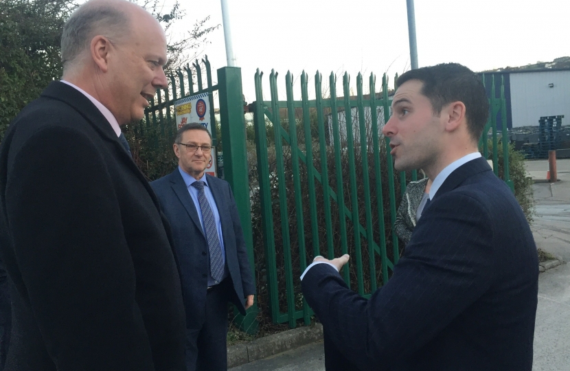 Speaking with the Transport Secretary about the plans for Elland Station 