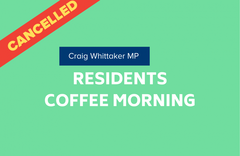 Residents Coffee Morning - Cancelled