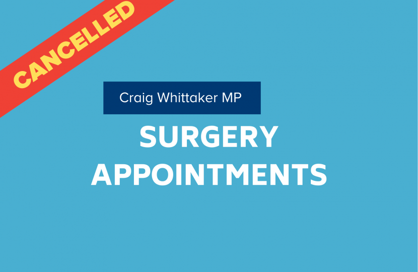 Surgery appointments - Cancelled